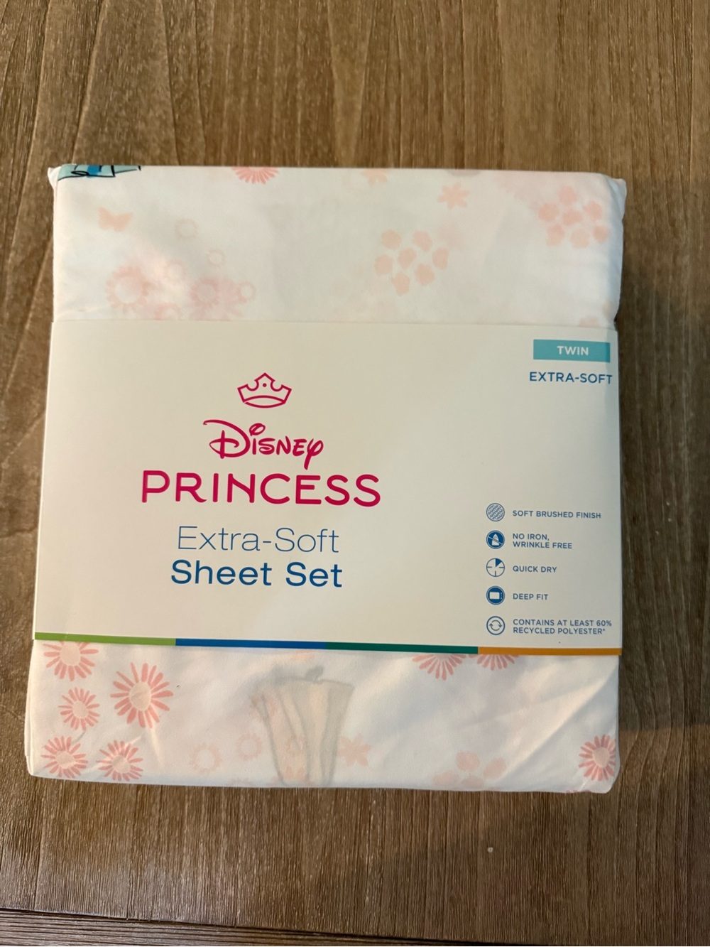 Disney's Garden Princesses Sheet Set TWIN The Big One Kohls Pink Flower NEW!